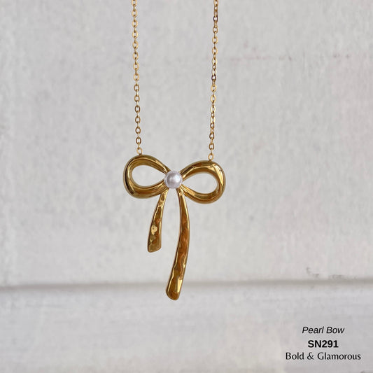 Necklace | SN291 | Pearl Bow