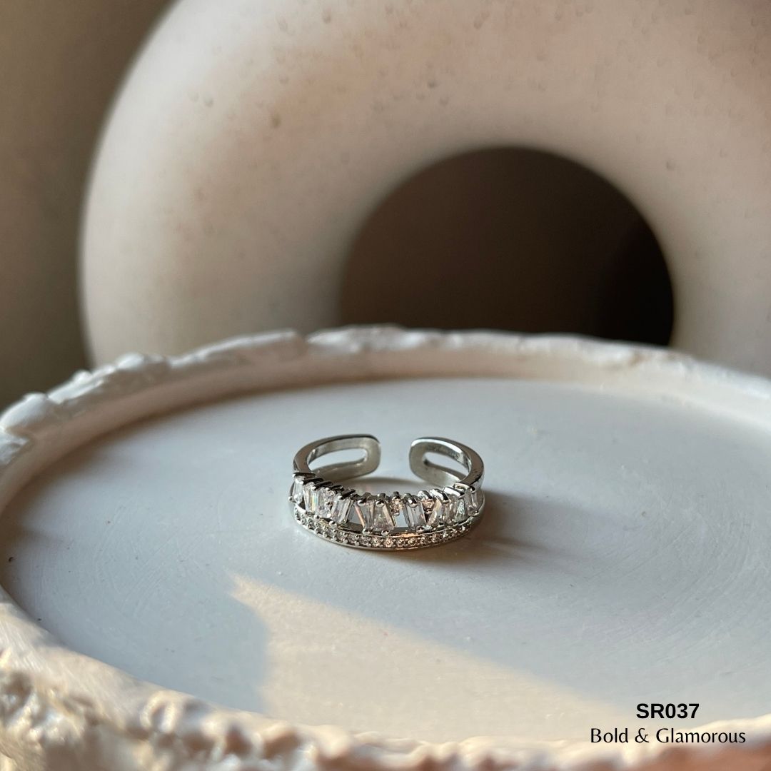 Double Deck Ring | SR037 | Silver