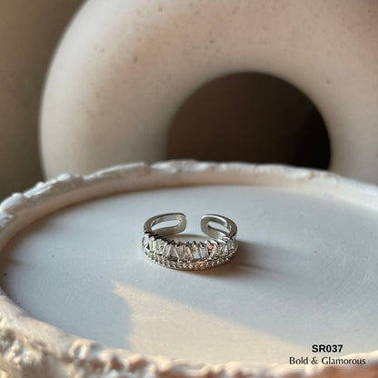 Double Deck Ring | SR037 | Silver