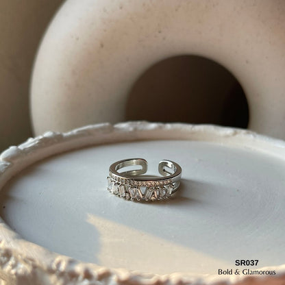 Double Deck Ring | SR037 | Silver