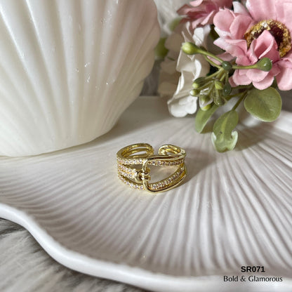 Statement Ring | SR071 | Gold