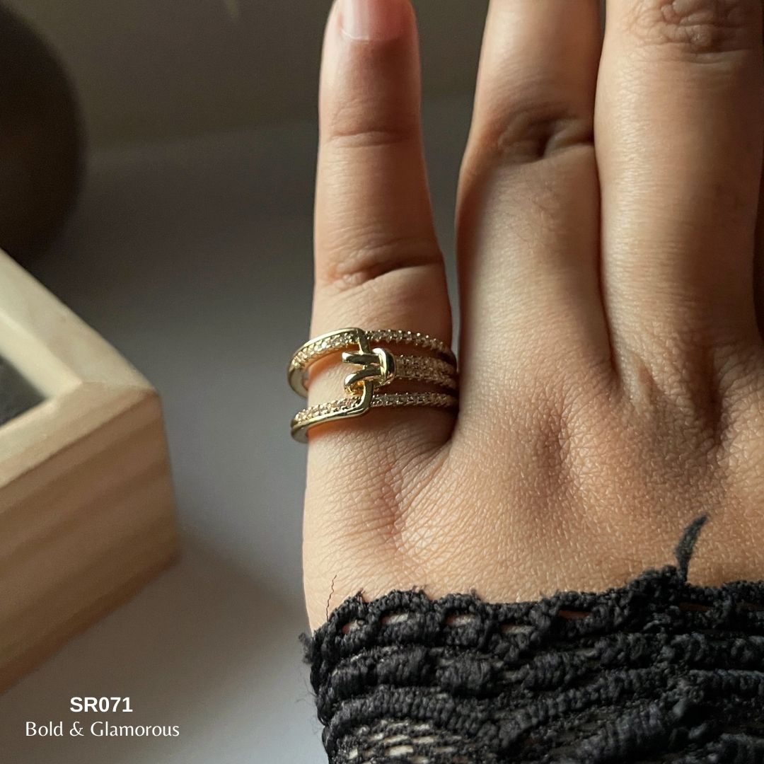 Statement Ring | SR071 | Gold
