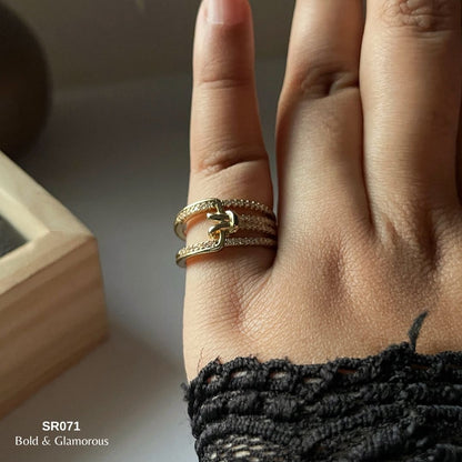 Statement Ring | SR071 | Gold
