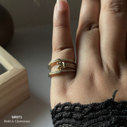 Statement Ring | SR071 | Gold