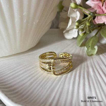 Statement Ring | SR071 | Gold