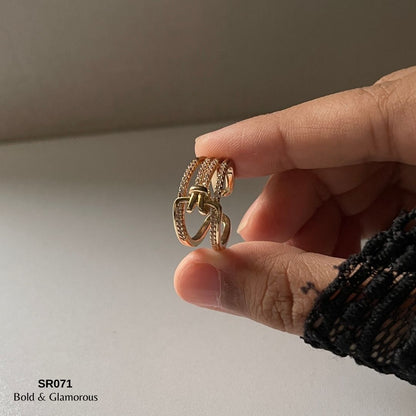Statement Ring | SR071 | Gold