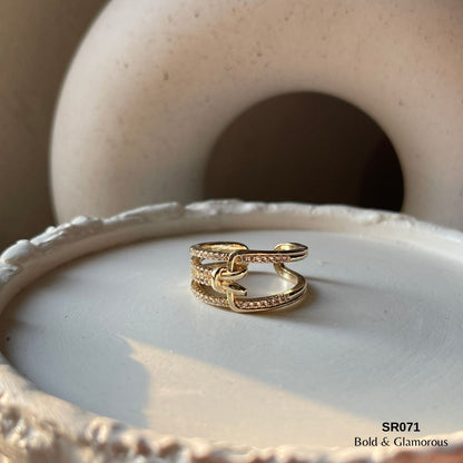Statement Ring | SR071 | Gold
