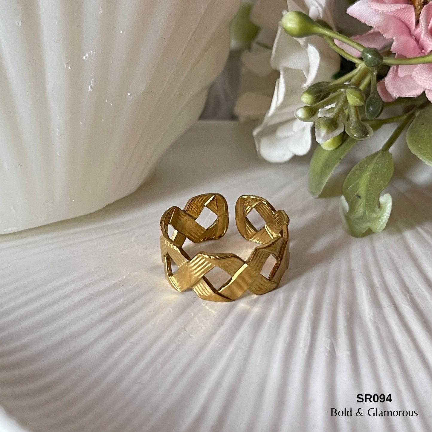 Bold Statement Ring | SR094 | Gold
