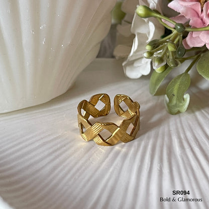 Bold Statement Ring | SR094 | Gold