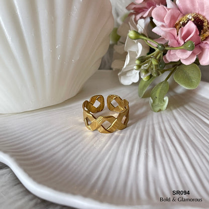 Bold Statement Ring | SR094 | Gold