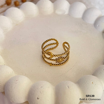 Statement Ring | SR139 | Gold