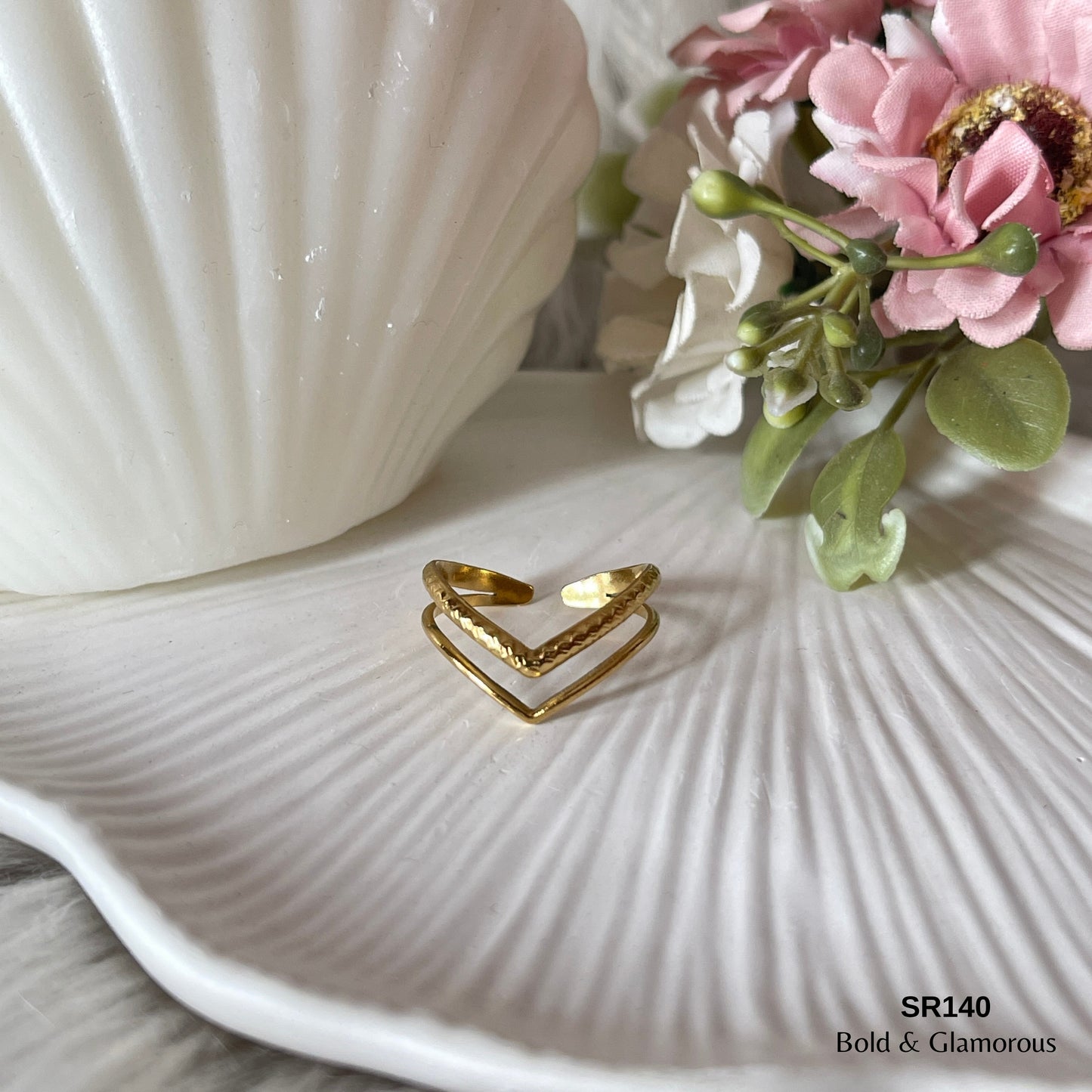 Statement Ring | SR140 | Gold
