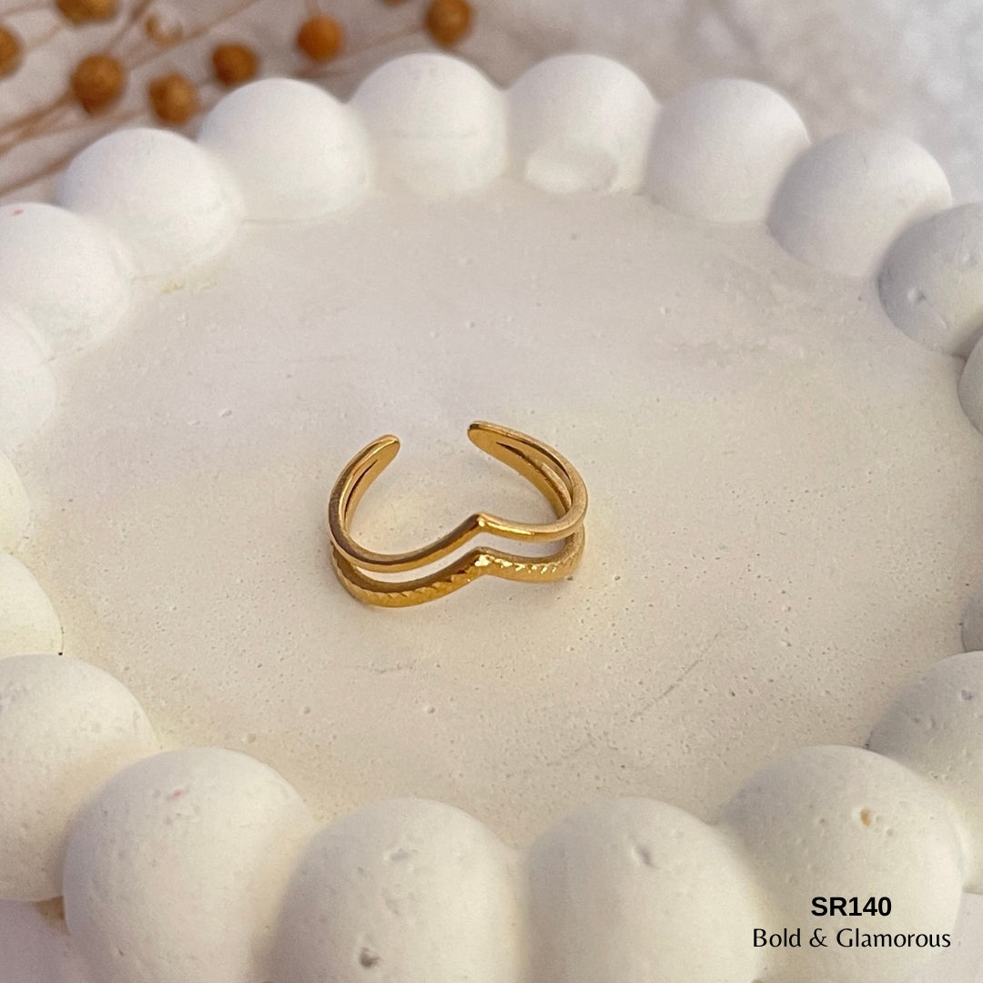 Statement Ring | SR140 | Gold