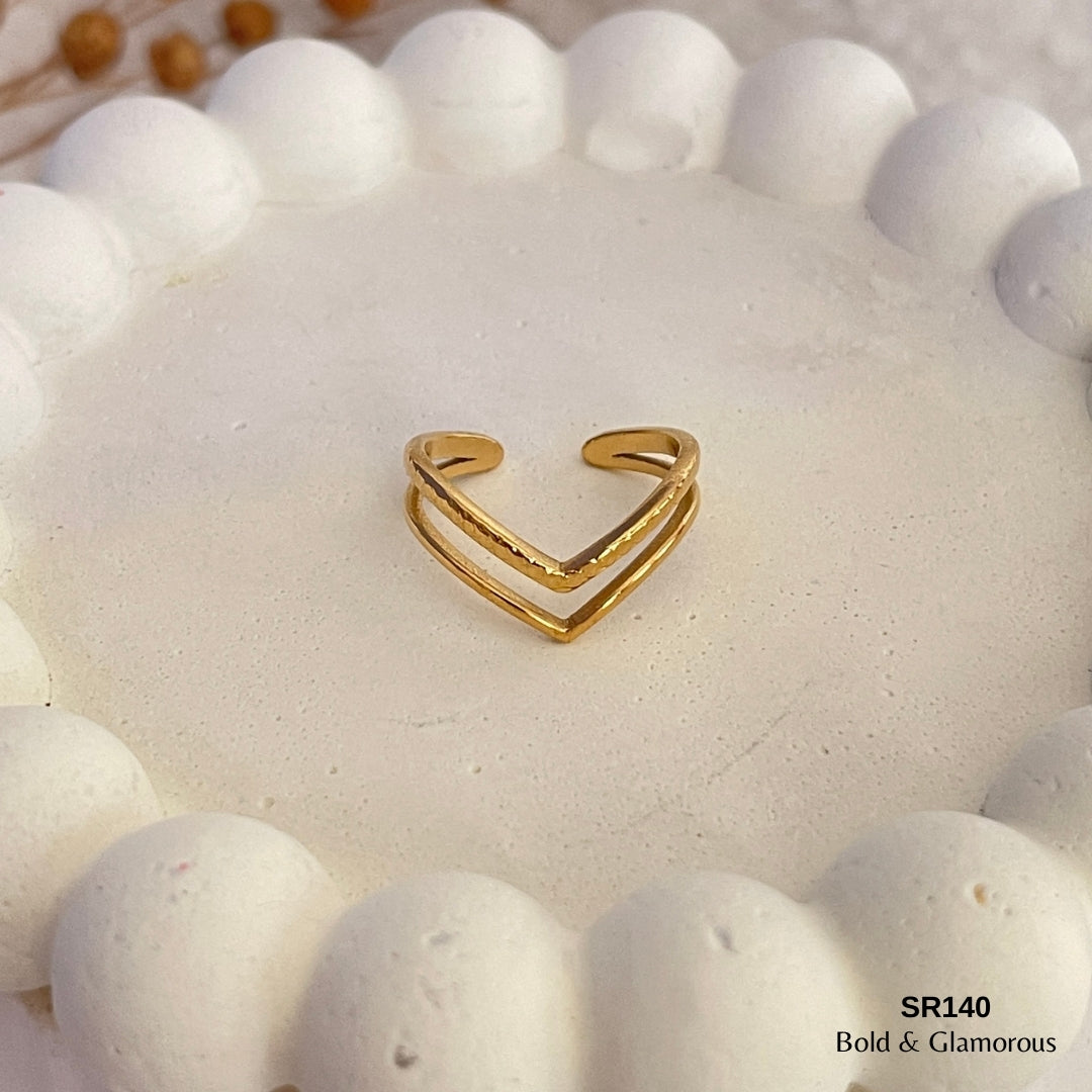 Statement Ring | SR140 | Gold