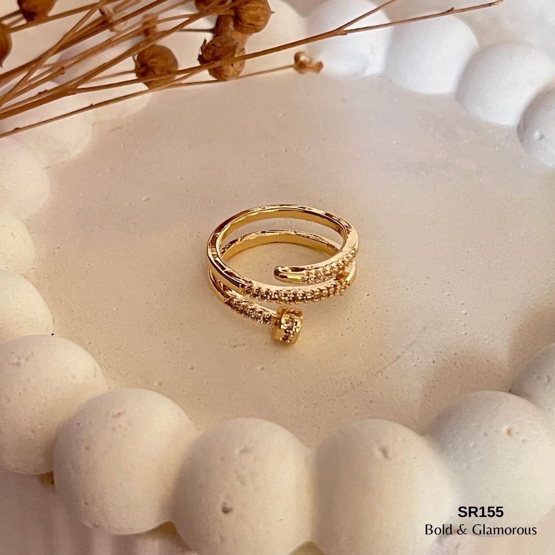 Statement Ring | SR155 | Gold