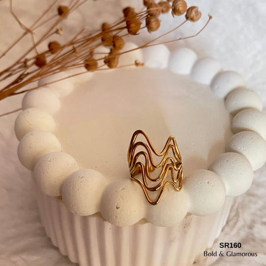 Statement Ring | SR160 | Gold