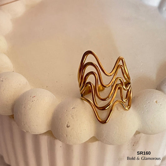 Statement Ring | SR160 | Gold