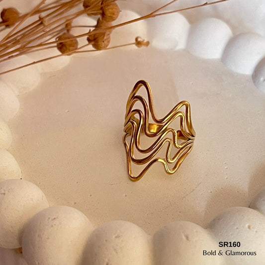 Statement Ring | SR160 | Gold