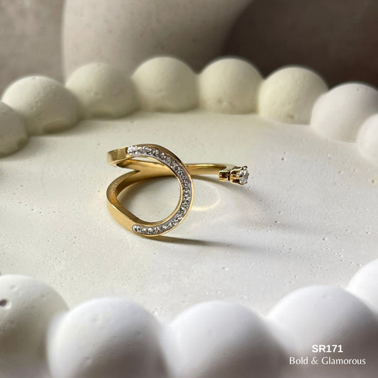Stone Ring | SR171 | Gold