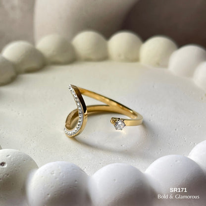 Stone Ring | SR171 | Gold