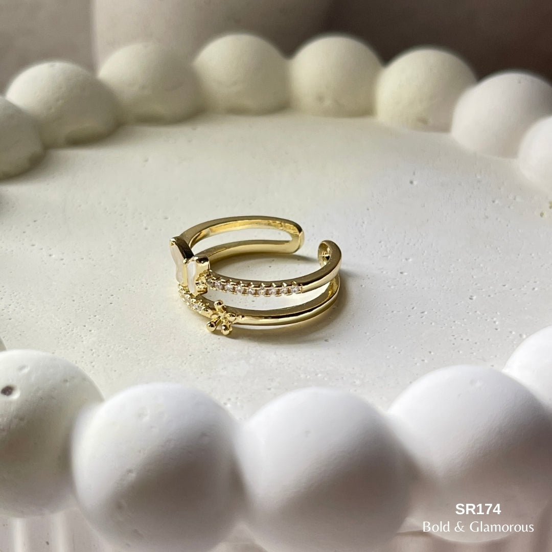 Stone Ring | SR174 | Gold