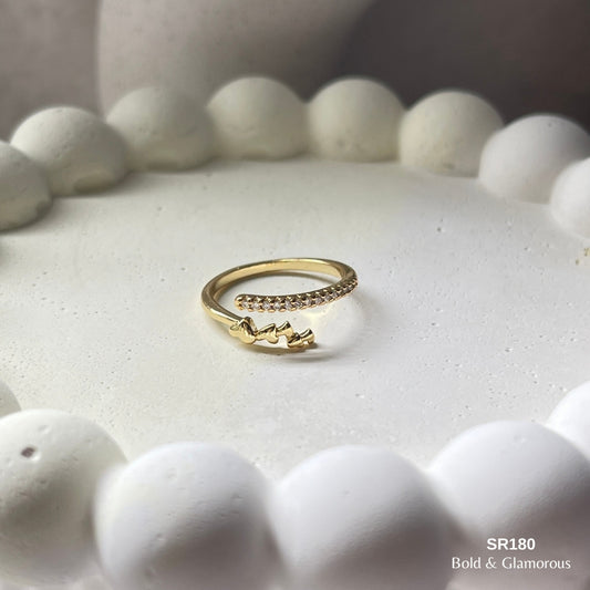 Stone Ring | SR180 | Gold