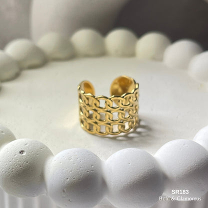 Statement Ring | SR183 | Gold