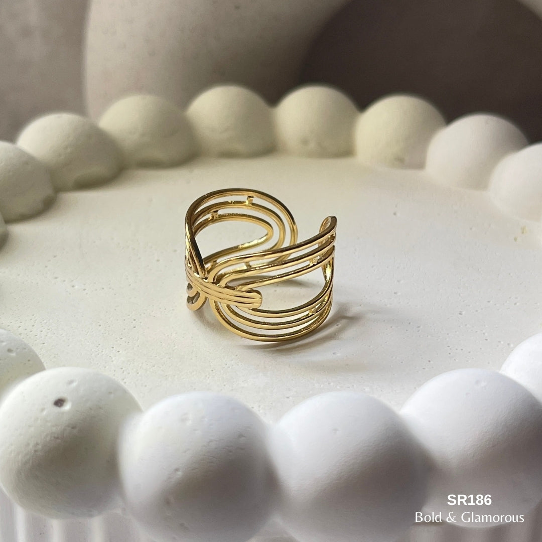 Statement Ring | SR186 | Gold