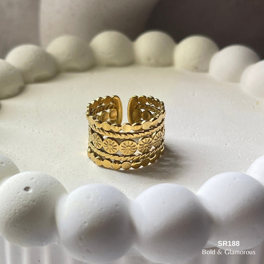 Statement Ring | SR188 | Gold