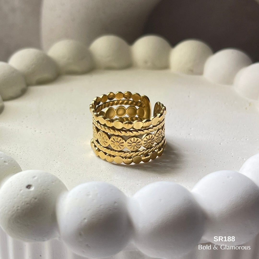 Statement Ring | SR188 | Gold