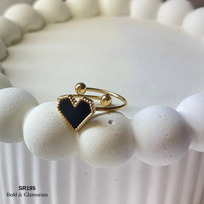 Statement Ring | SR195 | Black Heart