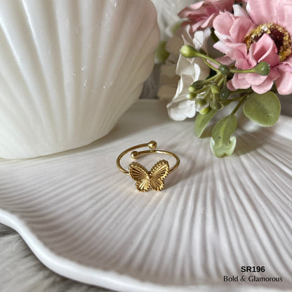 Statement Ring | SR196 | Golden Butterfly