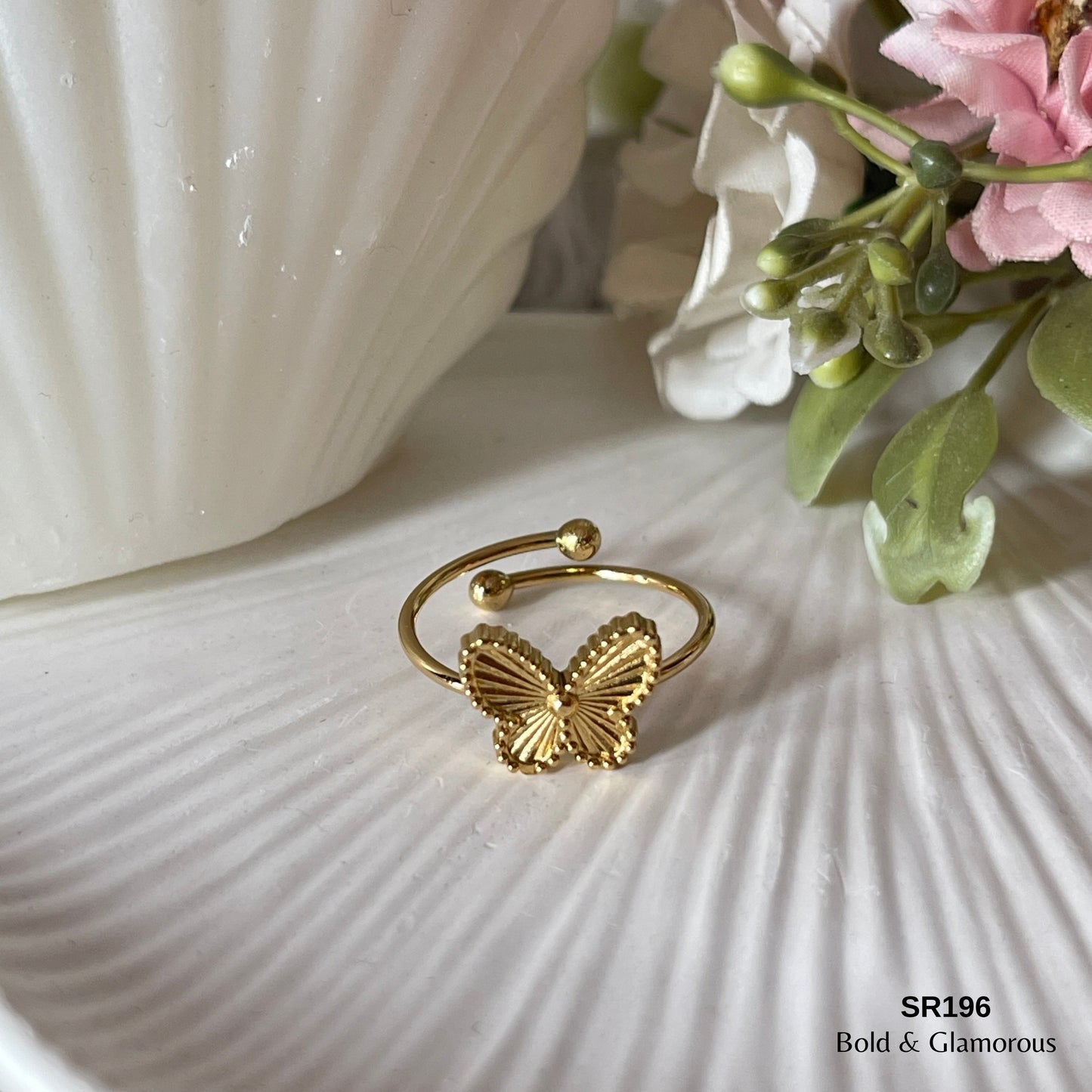 Statement Ring | SR196 | Golden Butterfly