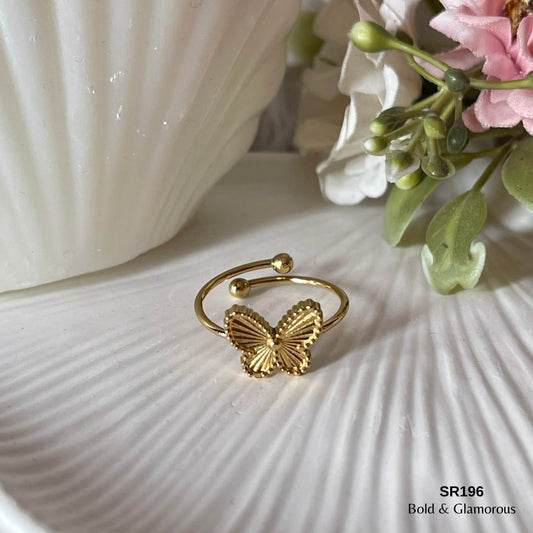 Statement Ring | SR196 | Golden Butterfly