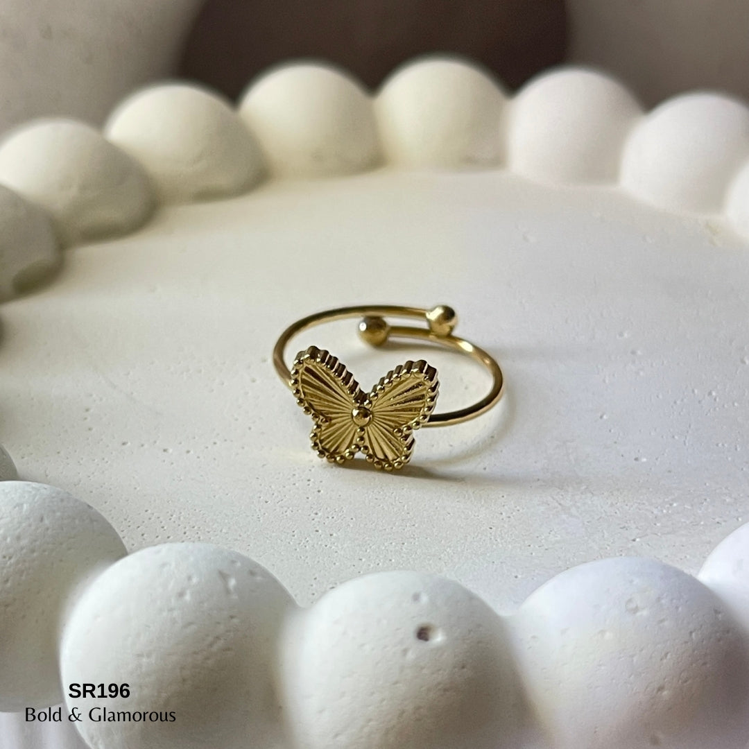 Statement Ring | SR196 | Golden Butterfly