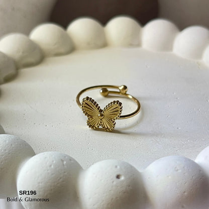 Statement Ring | SR196 | Golden Butterfly