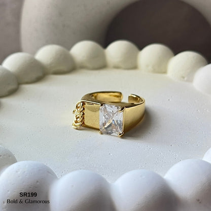 Stone Ring | SR199 | Andria | Gold