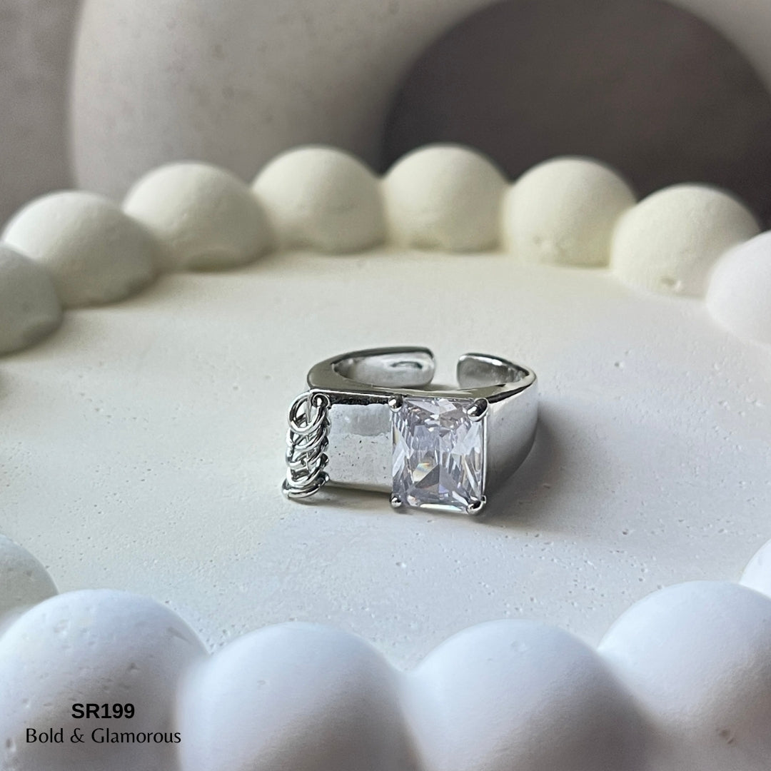 Stone Ring | SR199 | Andria | Silver