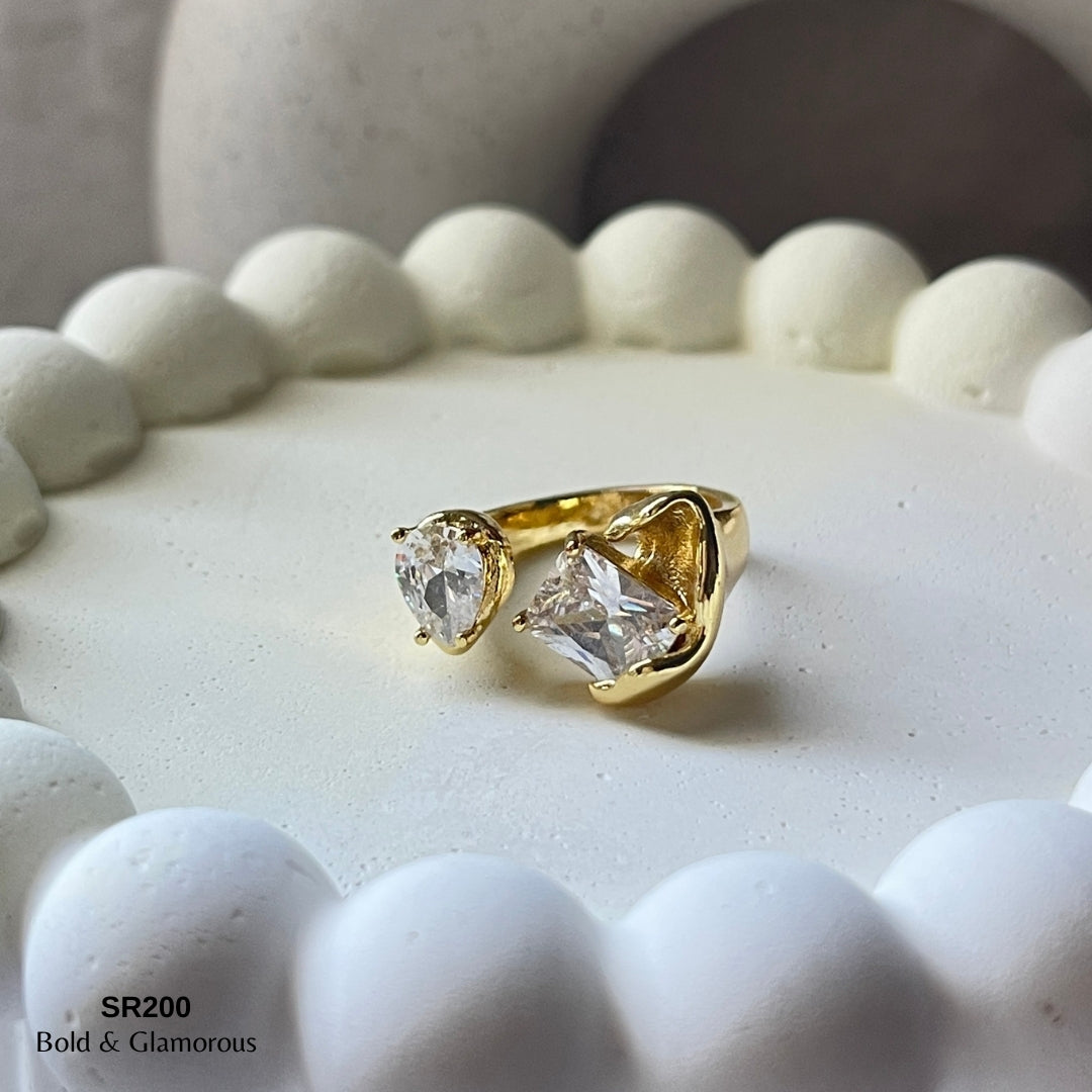 Stone Ring | SR200 | Deby | Gold