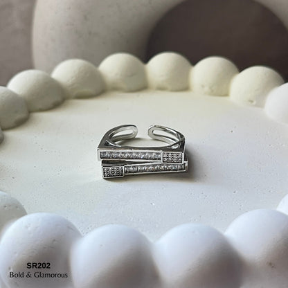 Stone Ring | SR202 | Halie | Silver