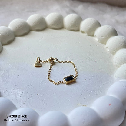 Chain Ring | SR208 | Black Stone