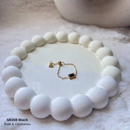 Chain Ring | SR208 | Black Stone