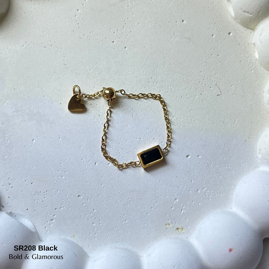 Chain Ring | SR208 | Black Stone