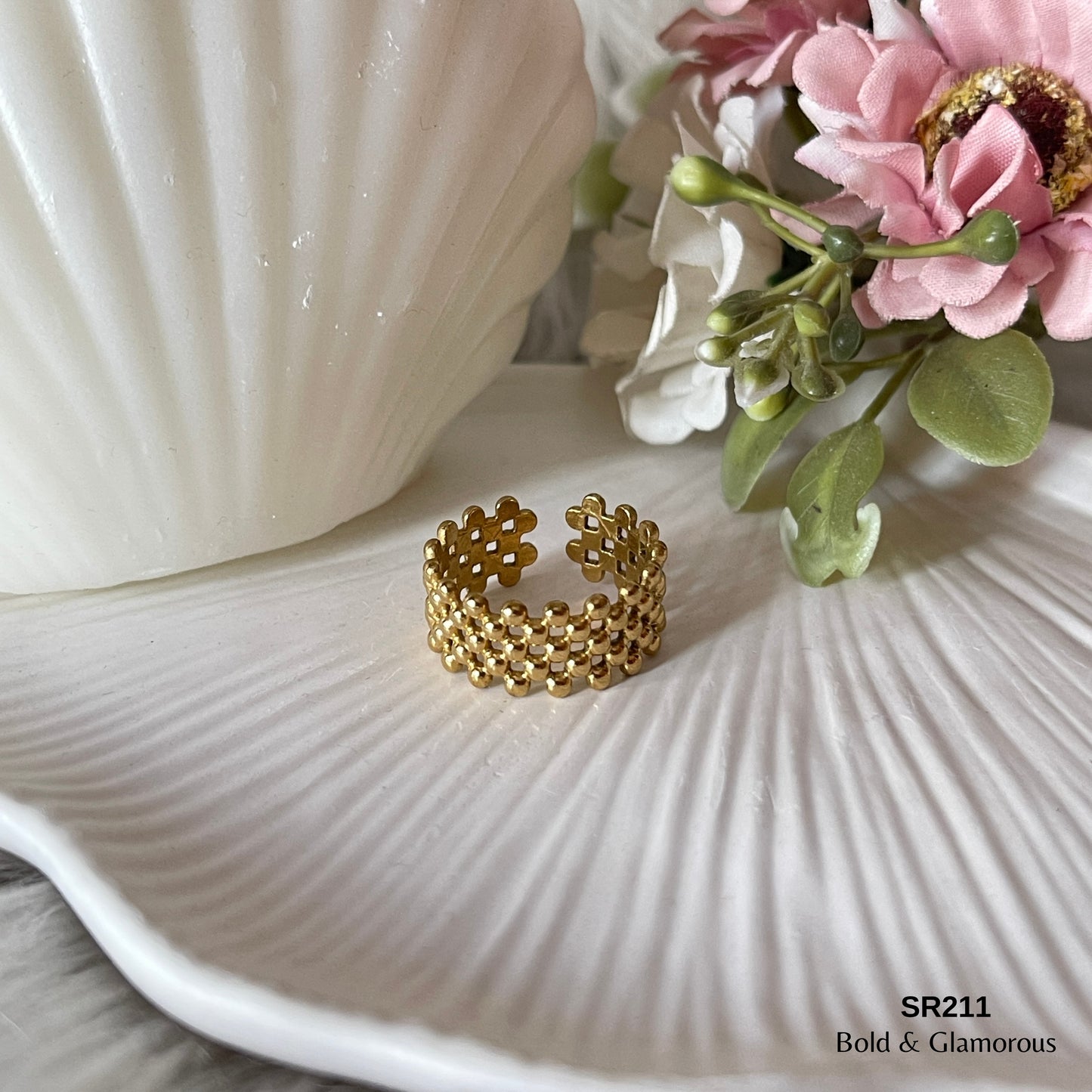 Statement Ring | SR211 | Gold