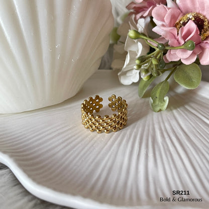 Statement Ring | SR211 | Gold