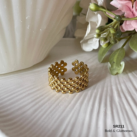 Statement Ring | SR211 | Gold