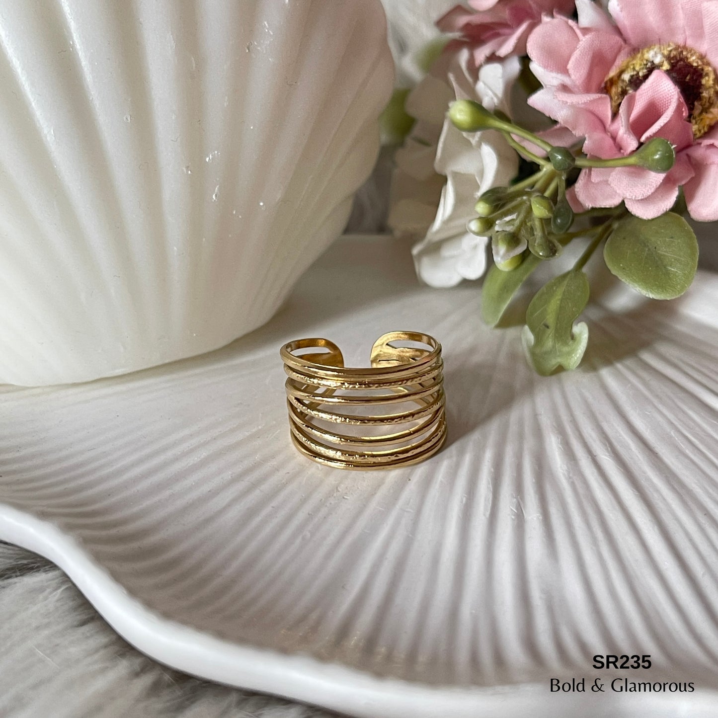 Statement Ring | SR235 | Gold