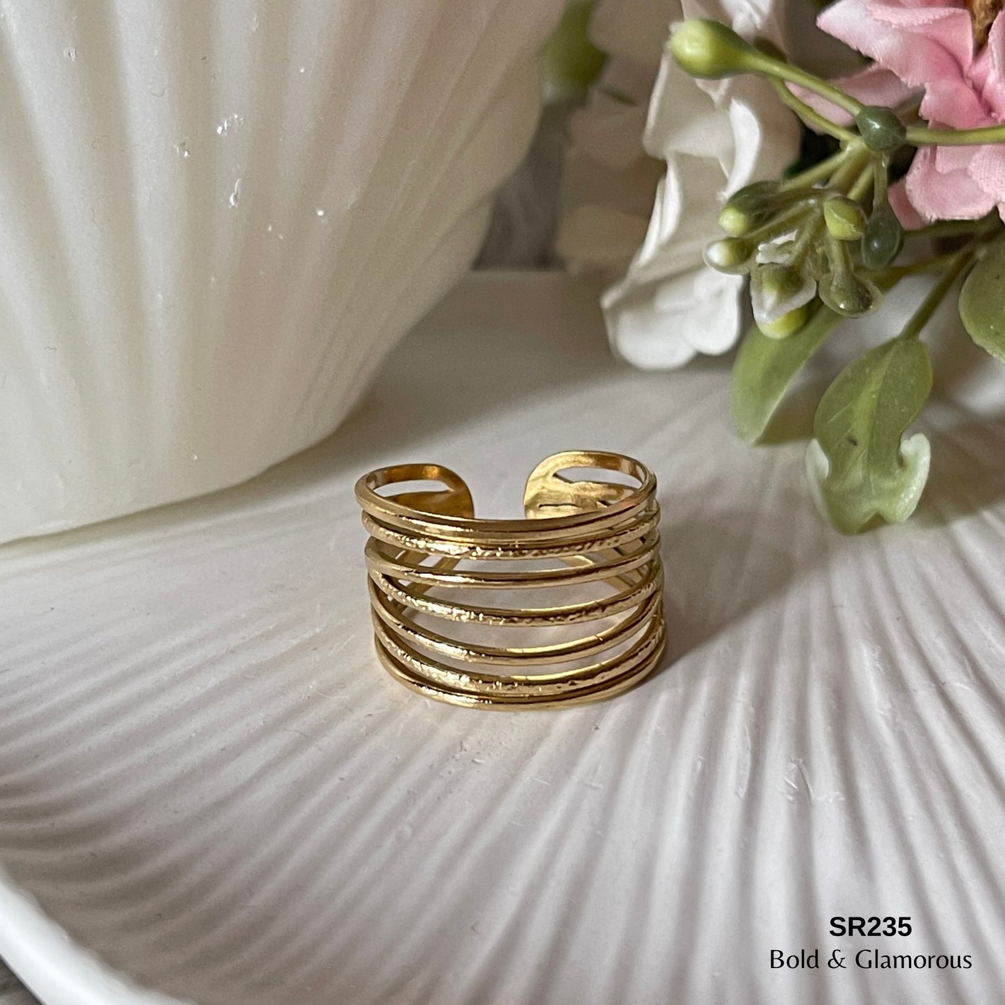 Statement Ring | SR235 | Gold
