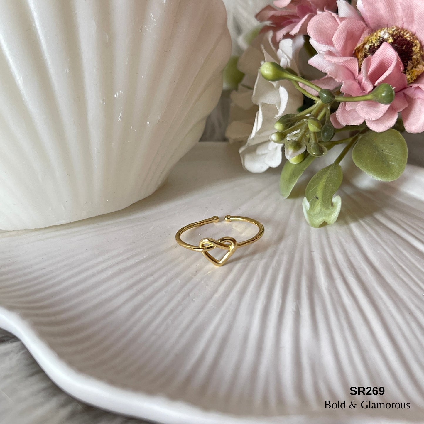 Minimal Ring | SR269 | Knotted Heart Mini Copper