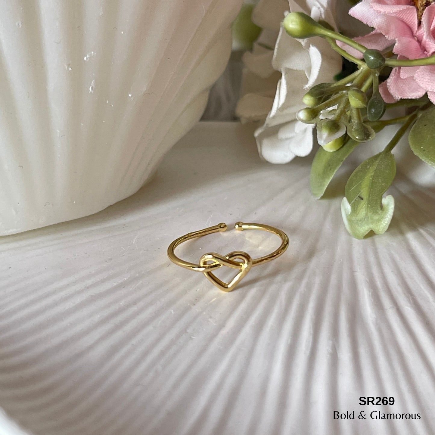 Minimal Ring | SR269 | Knotted Heart Mini Copper